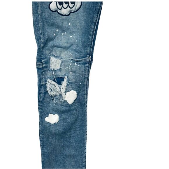 Smoke Rise Jeans Men's 34X34 (33.5") Distressed Destroyed Streetwear Stretch - Picture 5 of 16